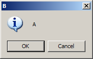 MessageBox with OK, Cancel button and Information