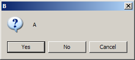 MessageBox with Yes No Cancel button and Question icon