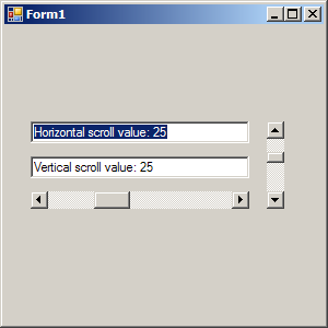 Value change event: Verical/Horizontal scroll bar