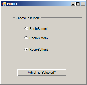 Get selected RadioButton