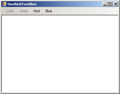 RichTextBox Redo/Undo