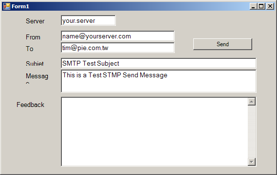 SMTP based on TcpClient