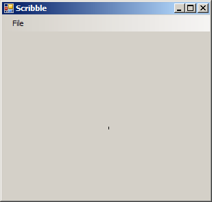 Scribble application buffered by Bitmap