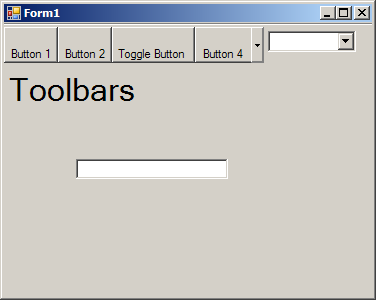 Button, Menu, ComboBox on ToolBar