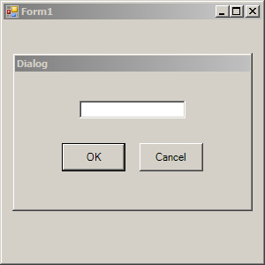 User defined Dialog