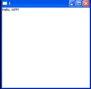 A simple XAML structure