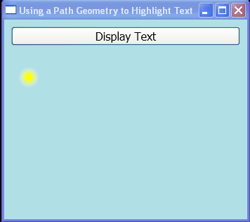 WPF An Animated Ellipse Traces The Outline Of Rendered Text By Using The Path Geometry Of The Text