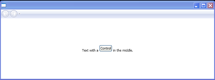 WPF Automatic Inline U I Container Generation Text Along With Button