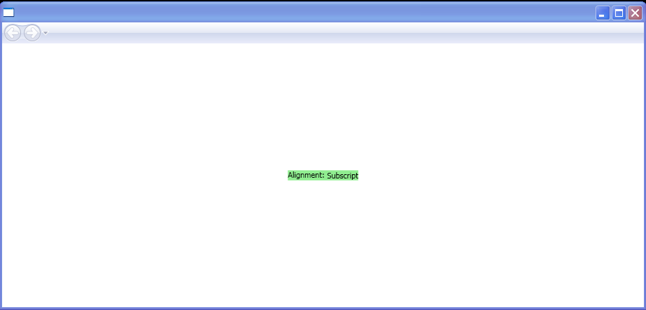 WPF Baseline Alignment Subscript