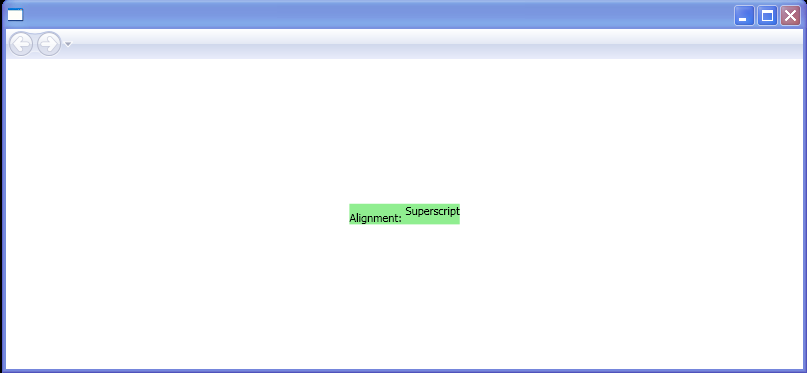 WPF Baseline Alignment Superscript