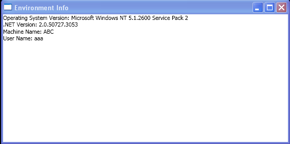 WPF Binding Environment Info