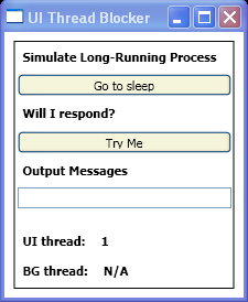 WPF Block Threadxaml