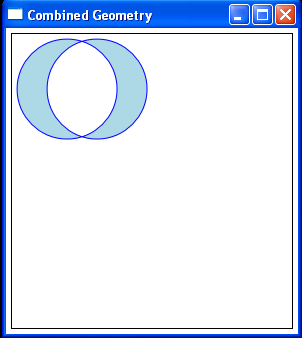 WPF Combine Two Circles Into One Shape Using Combined Geometry Xor