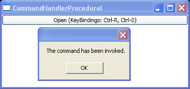 WPF Creating A Key Binding Between The Open Command And Ctrl R