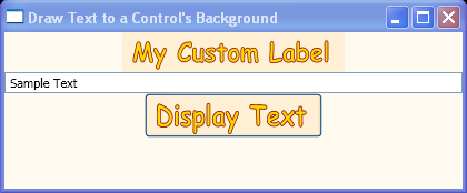 WPF Draw Text To The Background Of A Control By Accessing The Controls Drawing Context