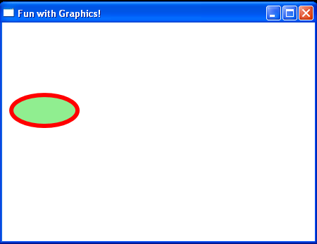 WPF Draws An Oval With A Light Green Interior And A Red Outline