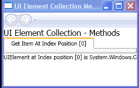 WPF Get Item At Index Position0