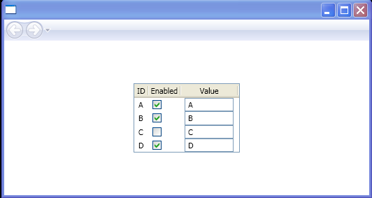 WPF List View Control With Controls For Columns