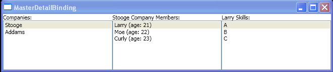 WPF Master Detail Binding