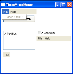 WPF Mixed Menus