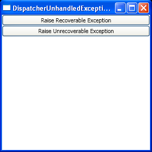 WPF Raise Exception From Button Click Event