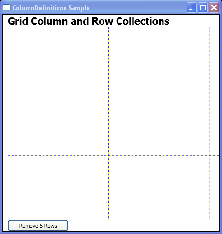 WPF Remove5 Columns With Column Definitions Remove Range