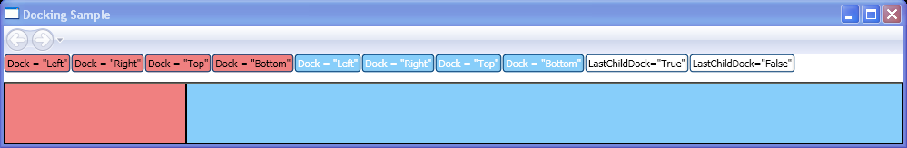 WPF Show The Effect Of Each Value Of The Dock Property By Manipulating Two Rectangle Elements