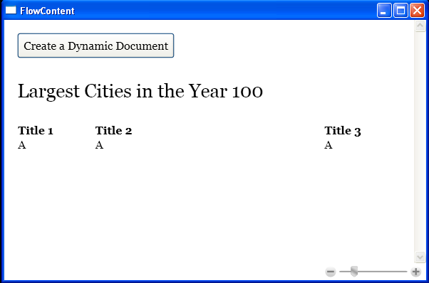 WPF Table Flow Content