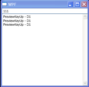 WPF Text Box Preview Key Up