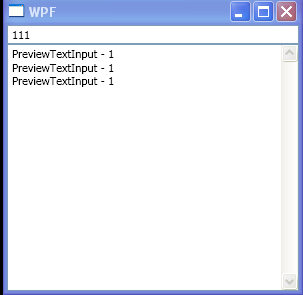 WPF Text Box Preview Text Input