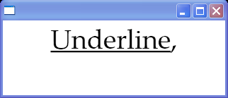 Text decorations: underline