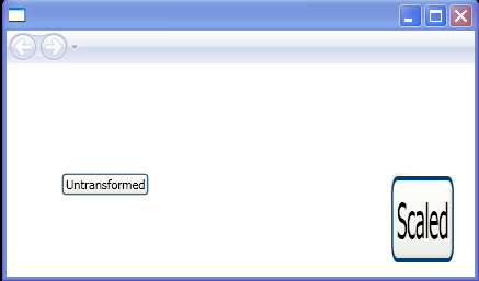 WPF Transformed Buttons With Scale Transform And Scale Y