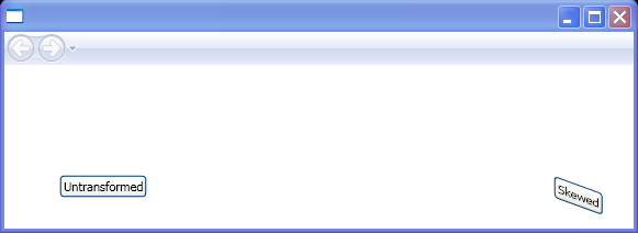WPF Transformed Buttons With Skew Transform And Angle Y