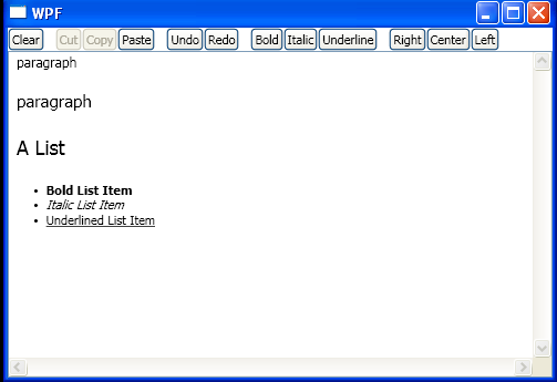 WPF Use Application Command To Edit Rich Text Box
