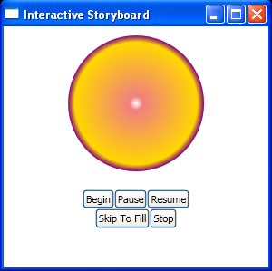 WPF Use Button To Skip An Animation With Skip Storyboard To Fill