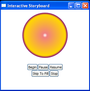Use Button to stop an Animation with StopStoryboard