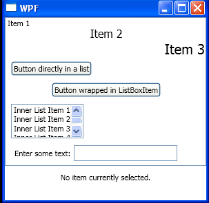 WPF Use Panel As A List Box Item