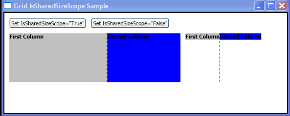 WPF Use The Is Shared Size Scope Attached Property Of The Grid Element