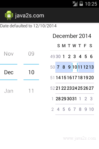 Create a DatePicker Create a DatePicker