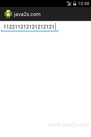 EditText phone numbers EditText phone numbers