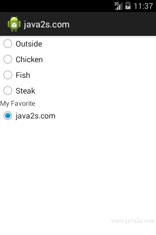 Add controls to RadioGroup Add controls to RadioGroup