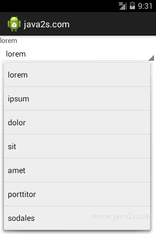 Add items to Spinner Add items to Spinner