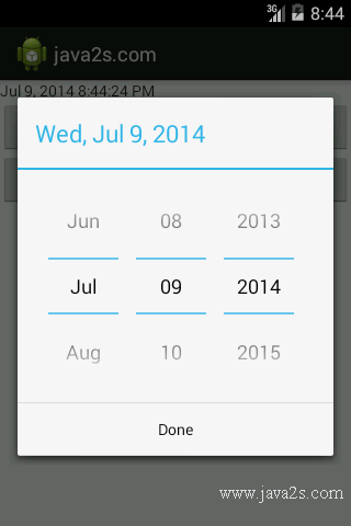 Use TimePickerDialog Use TimePickerDialog
