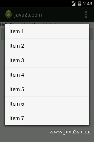 Context Menu Context Menu