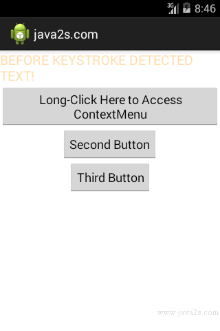 Context menu action handler Context menu action handler