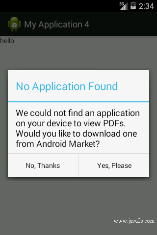 Use Intent to view PDF file Use Intent to view PDF file