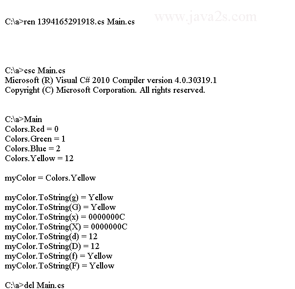 string to color c#