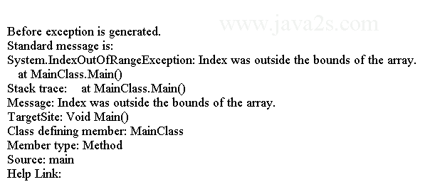 Types of Exception in C#  Tutorials on Examples of Exception in C#
