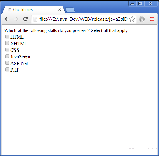 Create A Checkbox In Html And Css