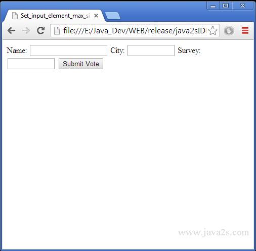 max size input html